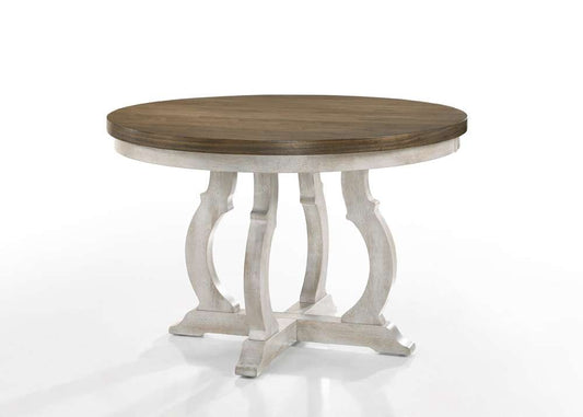 ACME Furniture - Cillin Round Dining Table - Walnut & Antique White - DN01805 veiw 1