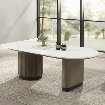 ACME Furniture - Clayten - Coffee Table w/Engineering Top - Engineering Top & Light Oak - LV06195 view 4