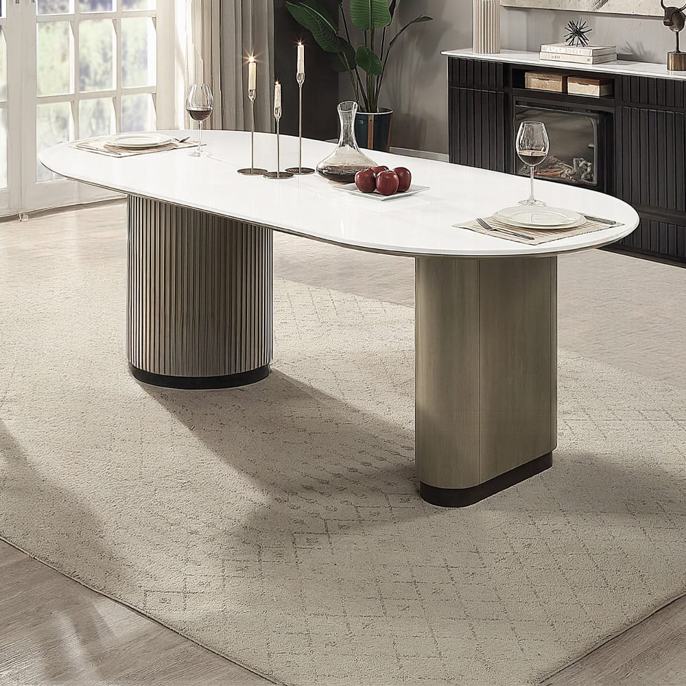 ACME Furniture - Clayten - Dining Table w/Engineering Top - Engineering Top & Light Oak - DN06190 view 4