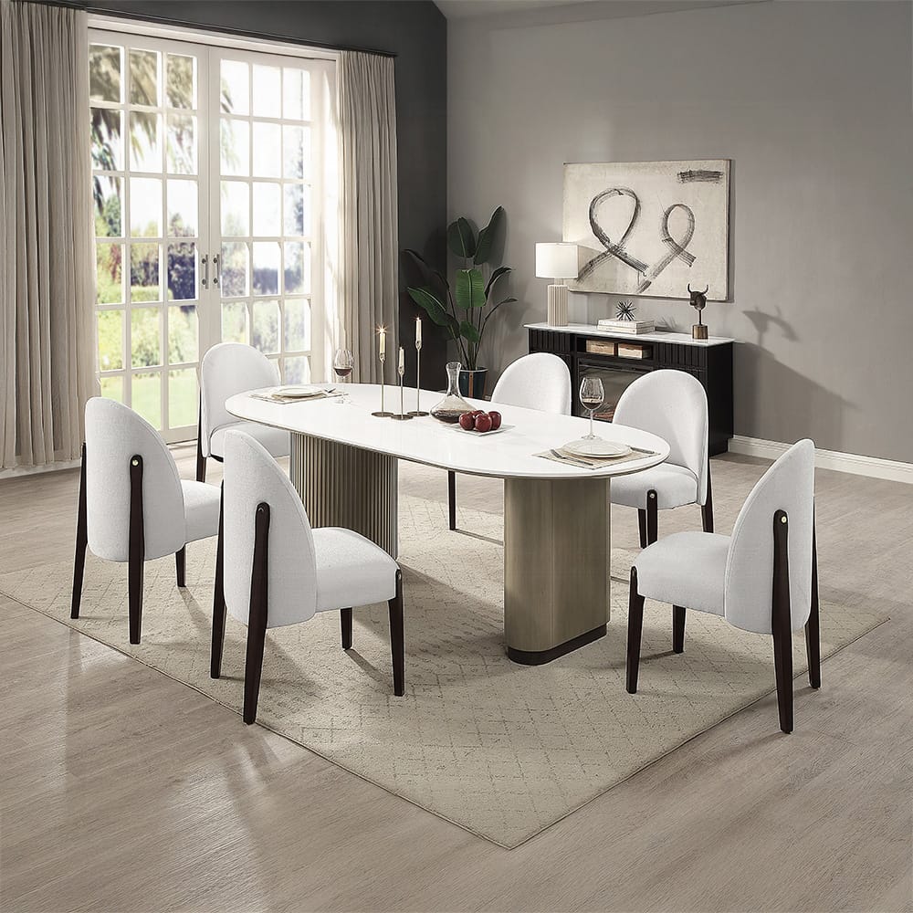 ACME Furniture - Clayten - Dining Table w/Engineering Top - Engineering Top & Light Oak - DN06190 view 5
