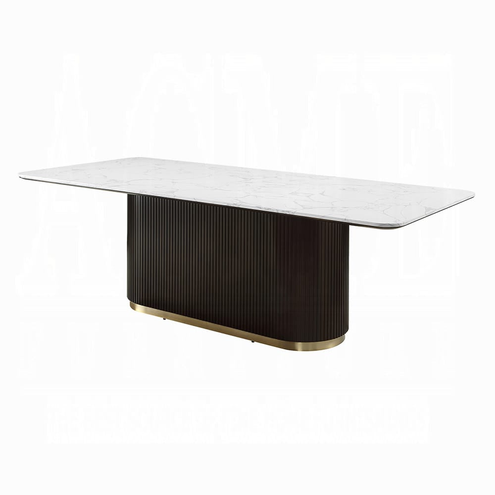 ACME Furniture - Clayten - Dining Table w/Marble Top - Engineering Marble Top & Espresso  - DN06160 view 1