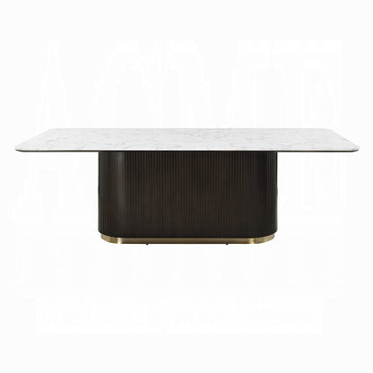 ACME Furniture - Clayten - Dining Table w/Marble Top - Engineering Marble Top & Espresso  - DN06160 view 2