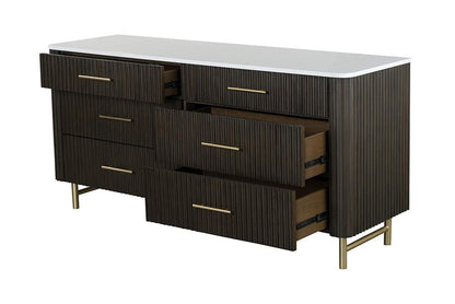 ACME Furniture - Clayten Dresser - Marble Top & Espreeso Finish - BD04095 view 4