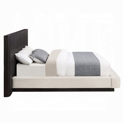 ACME Furniture - Clayten - Eastern King Bed - Beige Linen & Espresso  - BD04241EK view 3