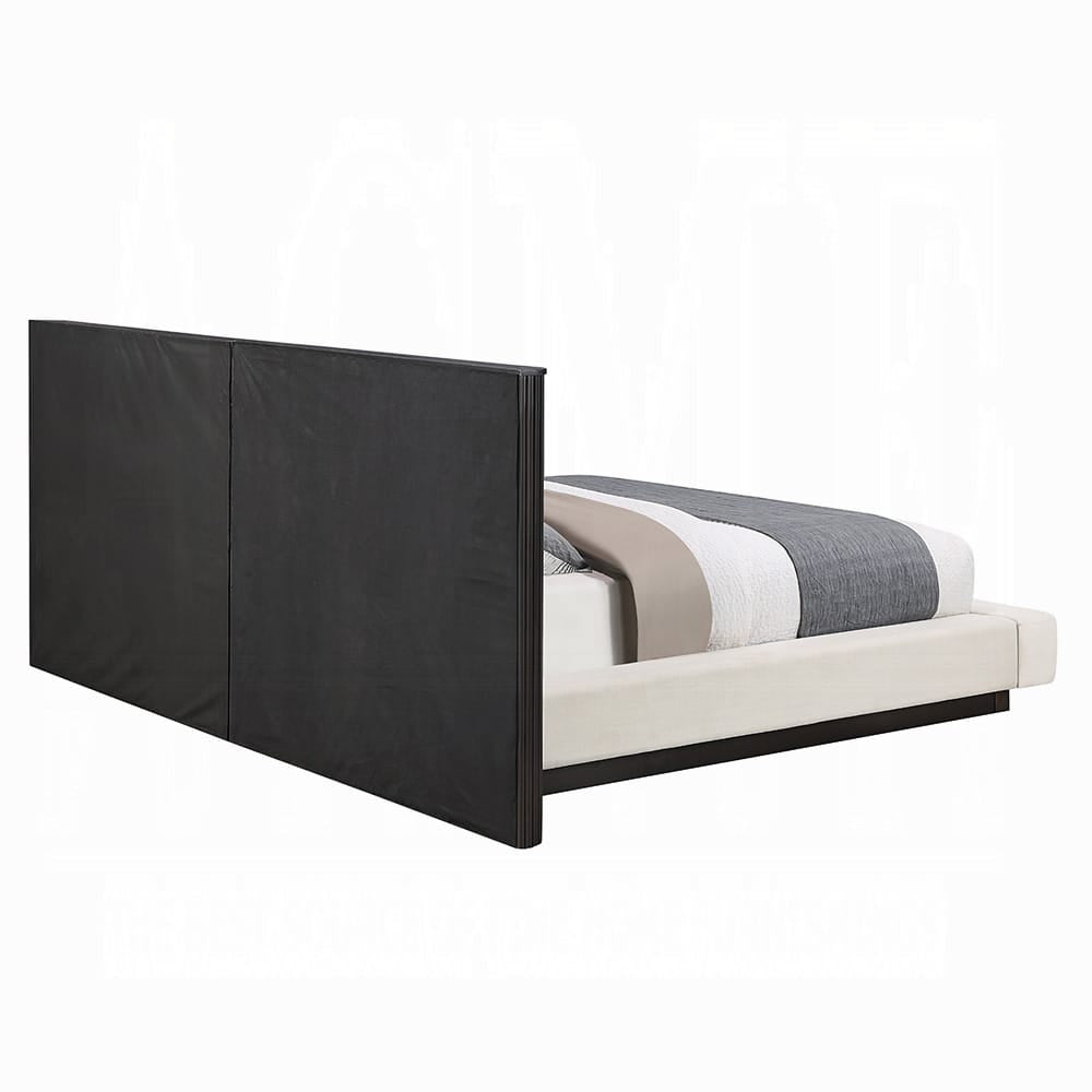 ACME Furniture - Clayten - Eastern King Bed - Beige Linen & Espresso  - BD04241EK view 4