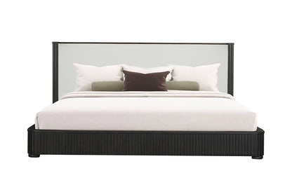 ACME Furniture - Clayten Eastern King Bed - Fabric & Espreeso Finish - BD04091EK veiw 2