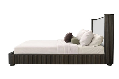 ACME Furniture - Clayten Eastern King Bed - Fabric & Espreeso Finish - BD04091EK veiw 3