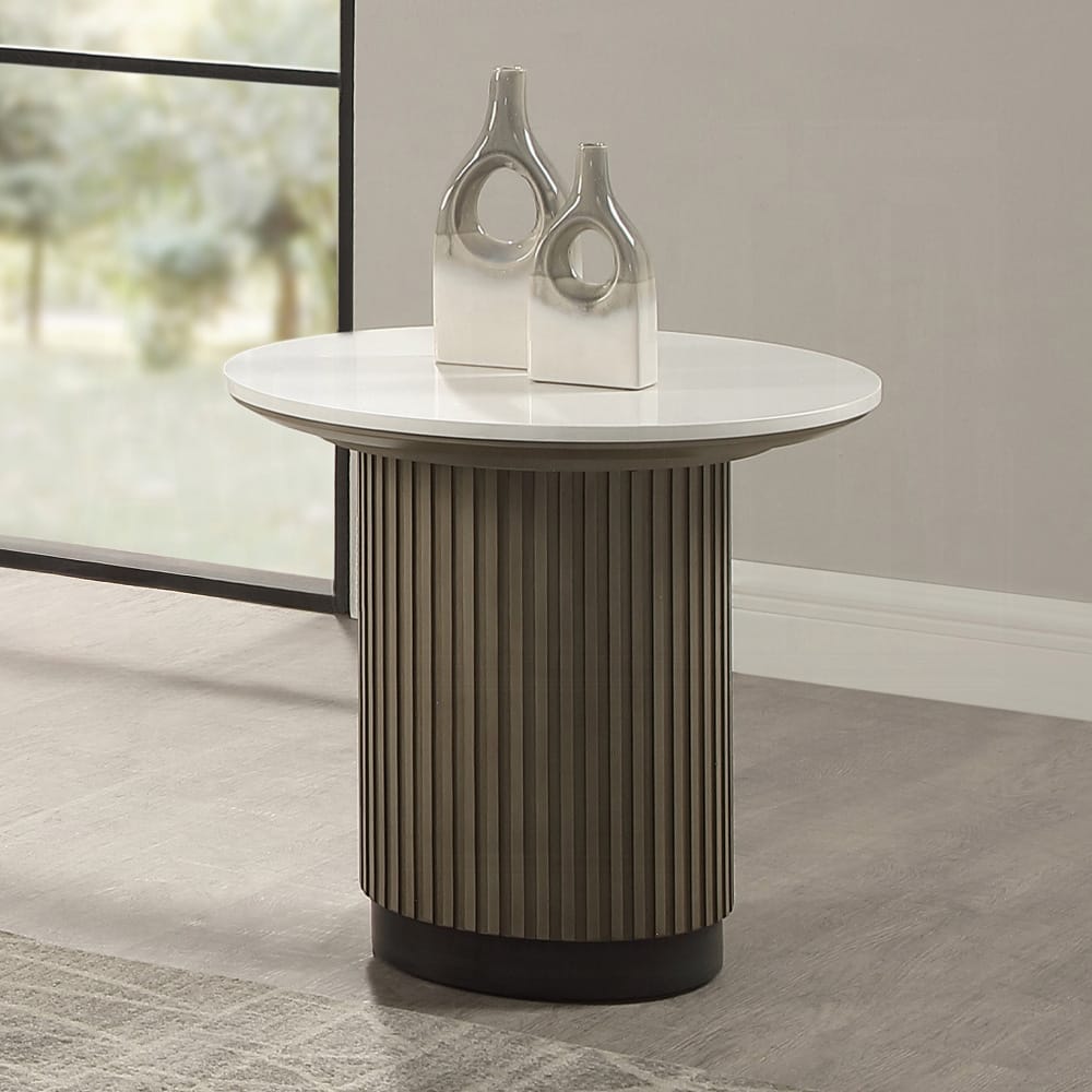 ACME Furniture - Clayten - End Table w/Engineering Top - Engineering Top & Light Oak - LV06196 view 2