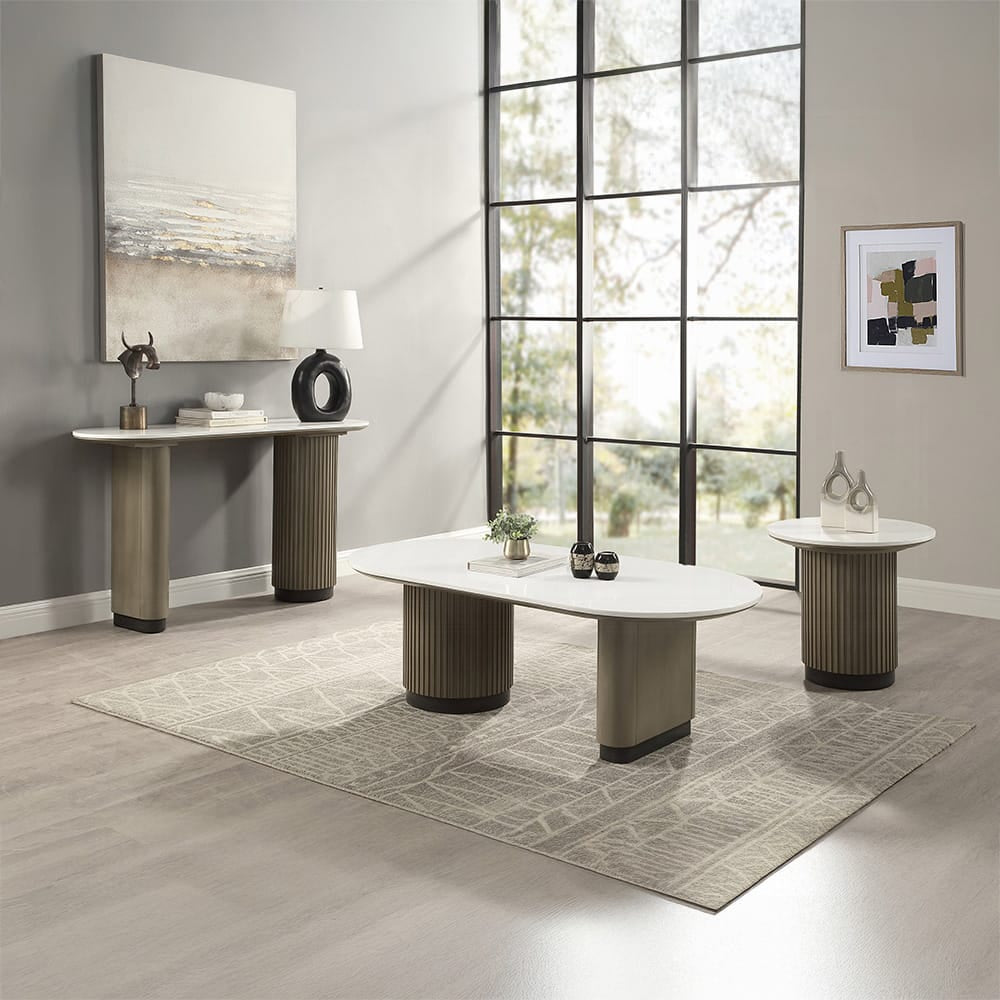ACME Furniture - Clayten - End Table w/Engineering Top - Engineering Top & Light Oak - LV06196 view 3
