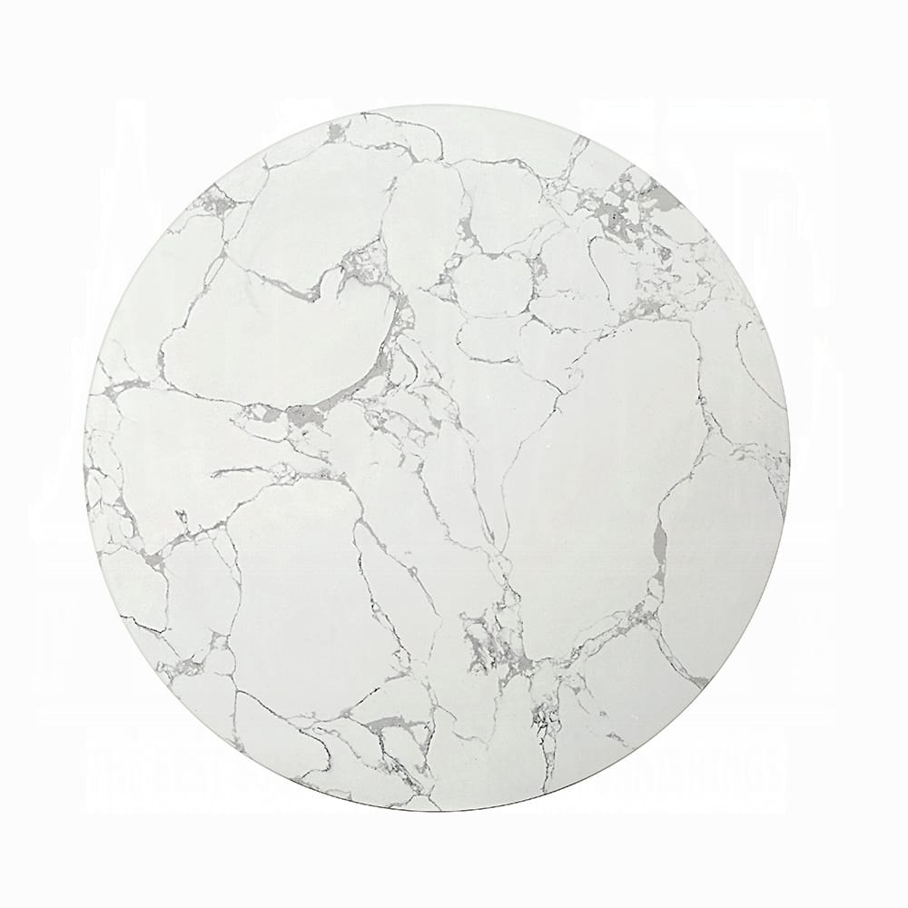 ACME Furniture - Clayten End Table - White Natural Marble Top & Espreeso Finish - LV03946 view 2