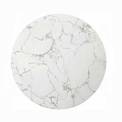 ACME Furniture - Clayten End Table - White Natural Marble Top & Espreeso Finish - LV03946 view 2