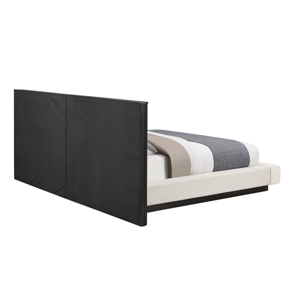 ACME Furniture - Clayten - Queen Bed - Beige Linen & Espresso  - BD04242Q view 4