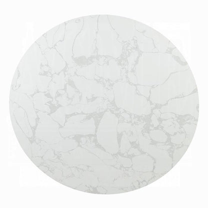 ACME Furniture - Clayten Round Dining Table w/Marble - White Natural Marble Top & Espreeso Finish - DN03950 view 2
