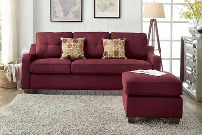 ACME Furniture - Cleavon II Reversible Sectional Sofa & Ottoman w/2 Pillows - 53740 veiw 1