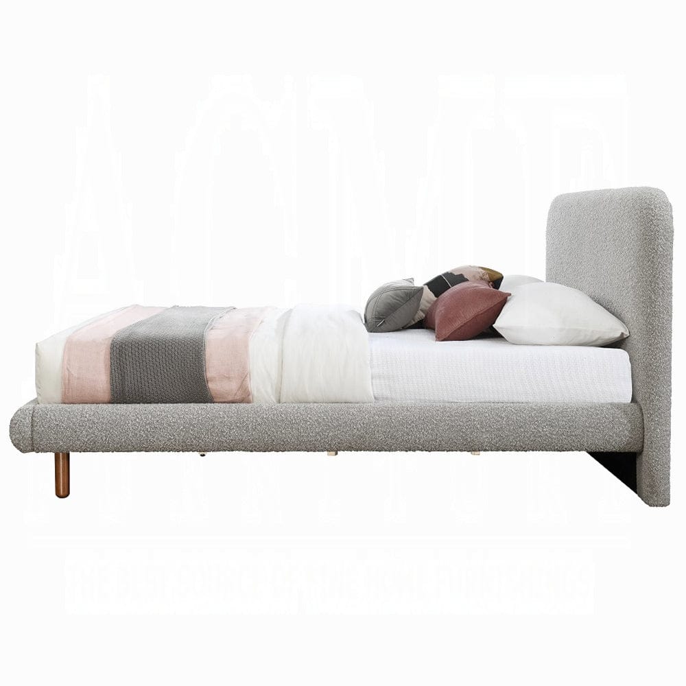 ACME Furniture - Cleo Eastern King Bed - Gray Boucle - BD02471EK view 3