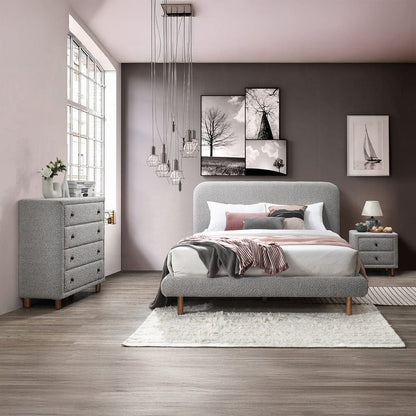 ACME Furniture - Cleo Eastern King Bed - Gray Boucle - BD02471EK view 6