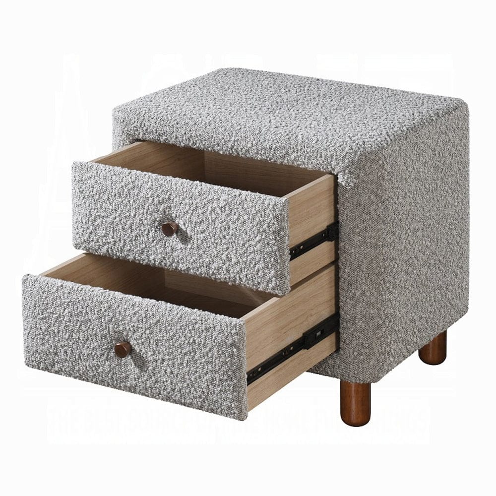 ACME Furniture - Cleo Nightstand - Gray Boucle - BD02473 view 3