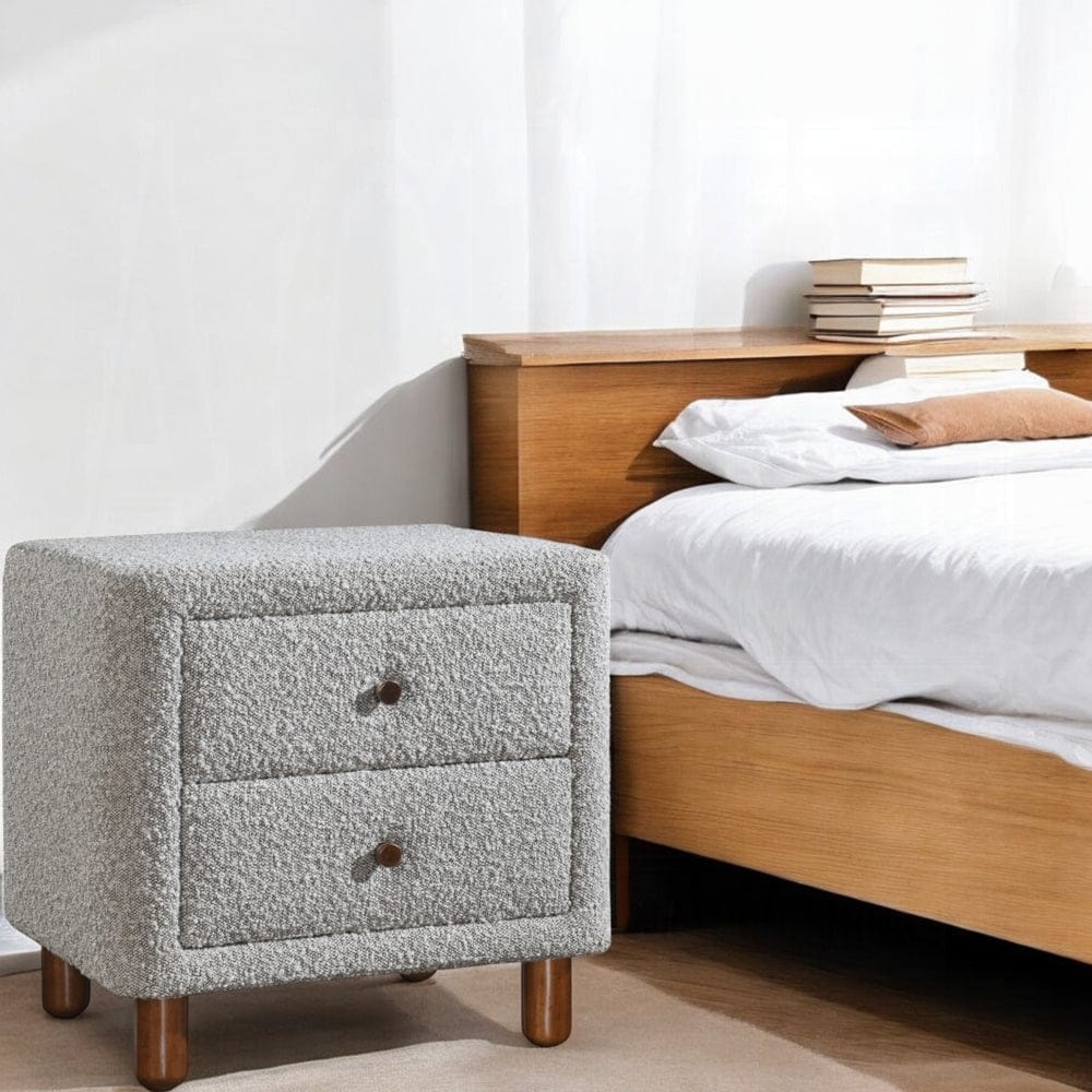 ACME Furniture - Cleo Nightstand - Gray Boucle - BD02473 view 6