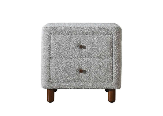ACME Furniture - Cleo Nightstand - Gray Boucle - BD02473 veiw 2