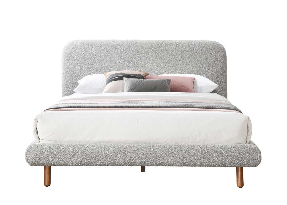 ACME Furniture - Cleo Queen Bed - Gray Boucle - BD02472Q view 2