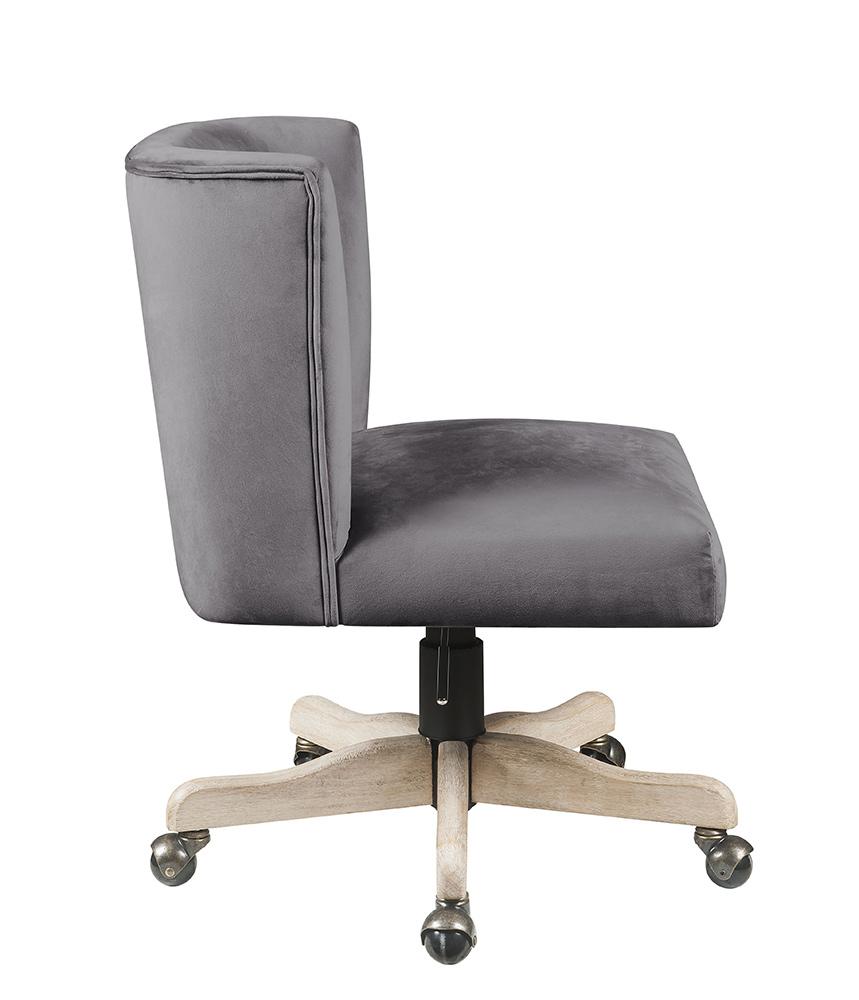 ACME Furniture - Cliasca Office Chair - Gray Velvet - 93073 veiw 6
