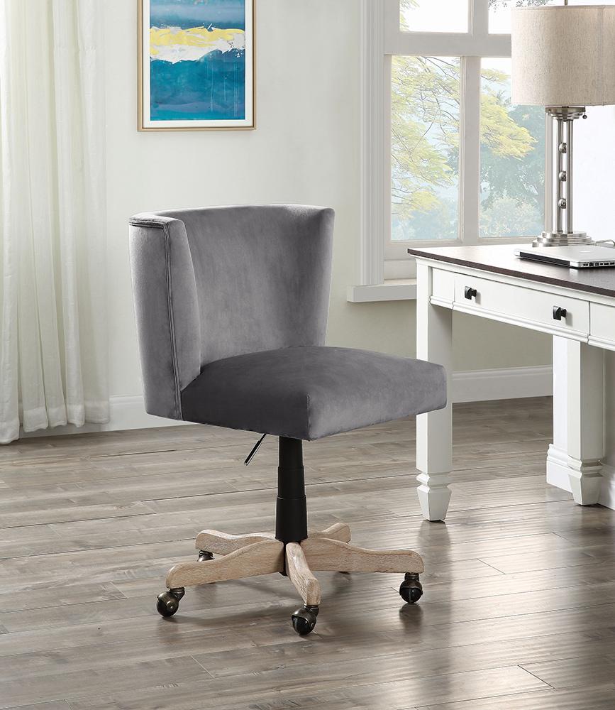 ACME Furniture - Cliasca Office Chair - Gray Velvet - 93073 veiw 8
