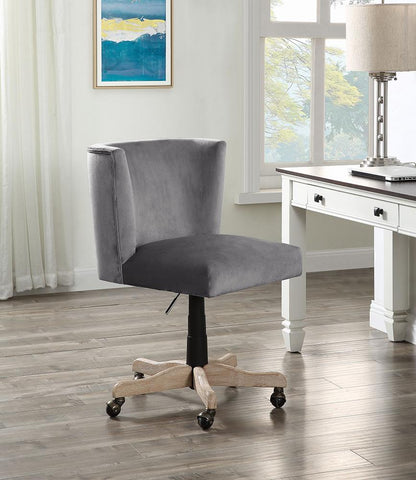 ACME Furniture - Cliasca Office Chair - Gray Velvet - 93073 veiw 8