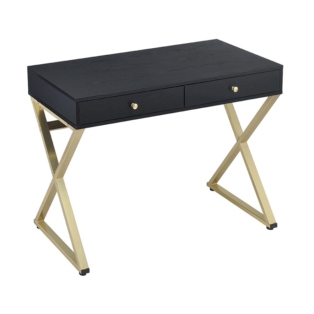 ACME Furniture - Coleen  - Vanity Desk - Black & Brass Finish - AC00844 view 1