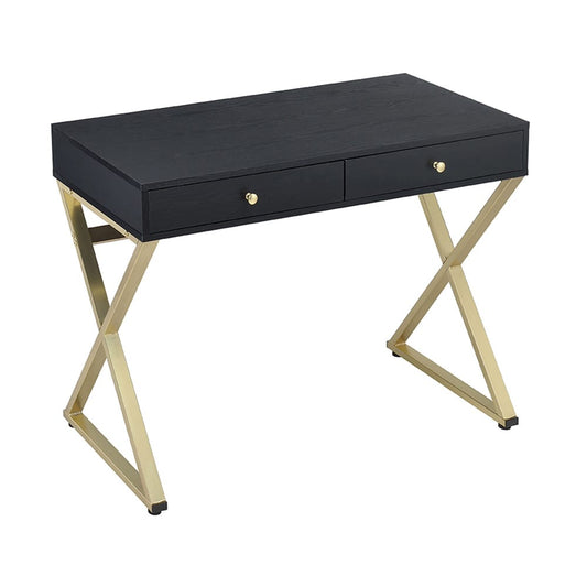 ACME Furniture - Coleen  - Vanity Desk - Black & Brass Finish - AC00844 view 1