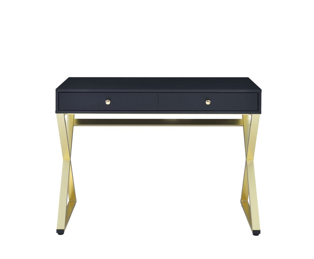 ACME Furniture - Coleen  - Vanity Desk - Black & Brass Finish - AC00844 view 2
