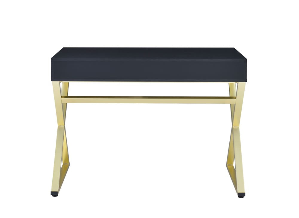 ACME Furniture - Coleen  - Vanity Desk - Black & Brass Finish - AC00844 view 4