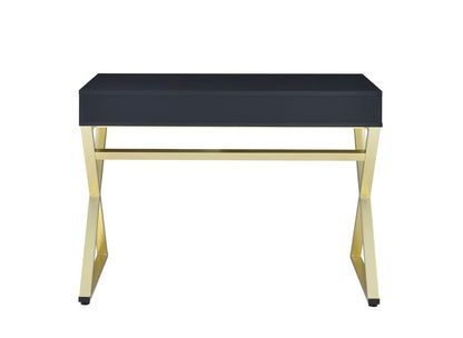 ACME Furniture - Coleen  - Vanity Desk - Black & Brass Finish - AC00844 view 4