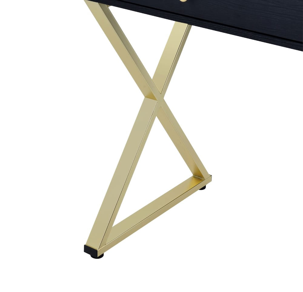 ACME Furniture - Coleen  - Vanity Desk - Black & Brass Finish - AC00844 view 5