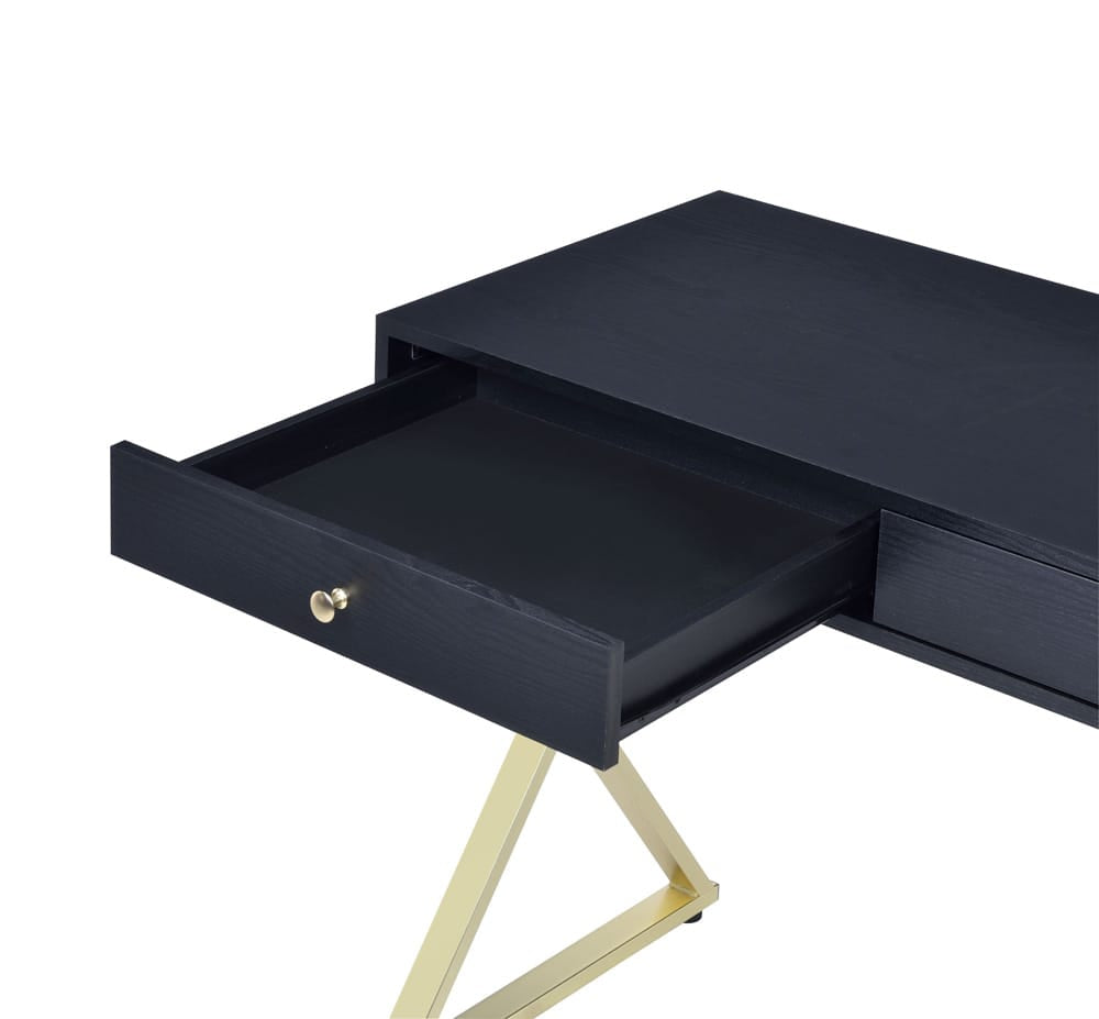 ACME Furniture - Coleen  - Vanity Desk - Black & Brass Finish - AC00844 view 7