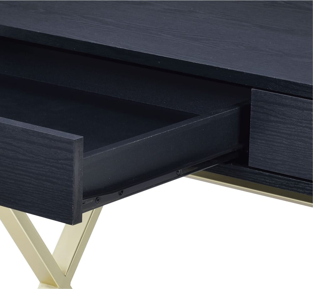 ACME Furniture - Coleen  - Vanity Desk - Black & Brass Finish - AC00844 view 8