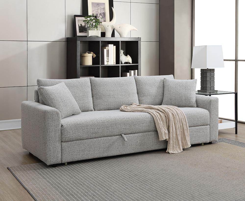 ACME Furniture - Connie Sofa w/Sleeper - Beige Boucle - LV03880 view 7