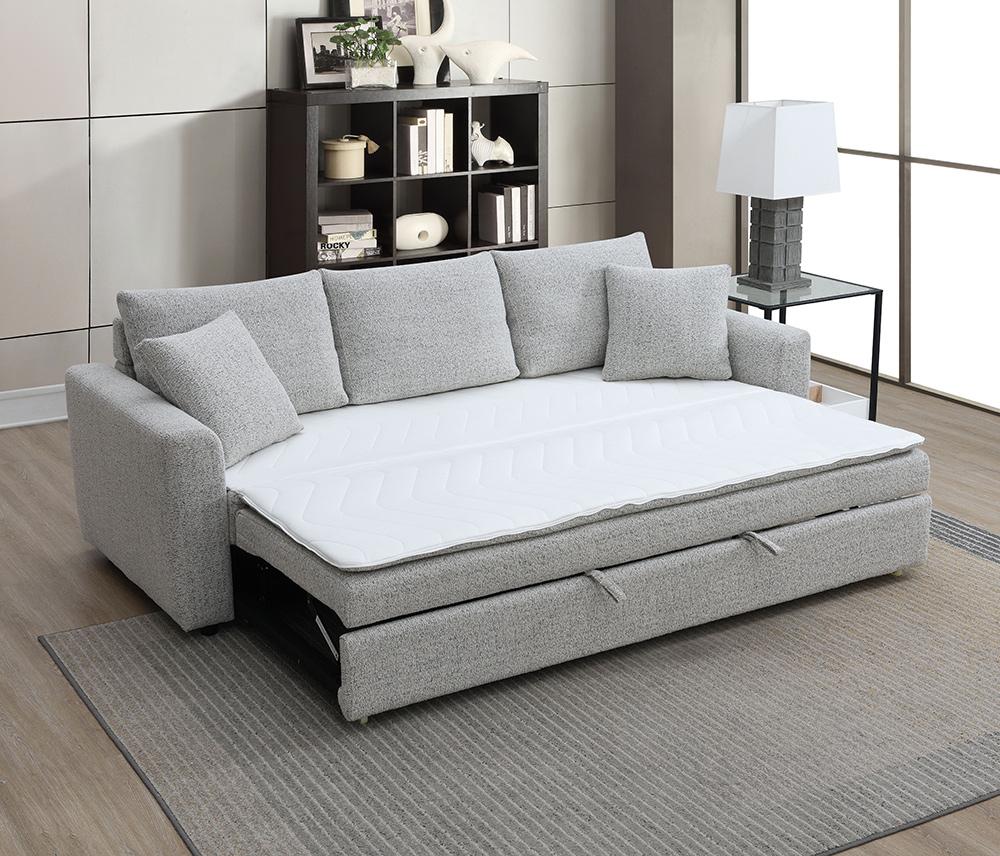 ACME Furniture - Connie Sofa w/Sleeper - Beige Boucle - LV03880 veiw 2