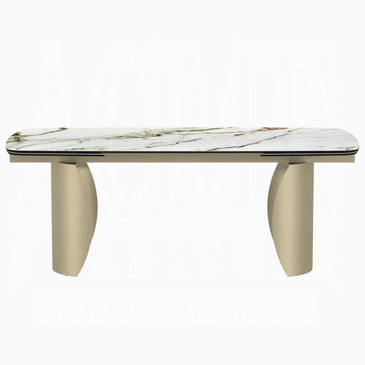 ACME Furniture - Cora Dining Table - Ceramic Top & Golden Champange Finish - DN04295 view 1