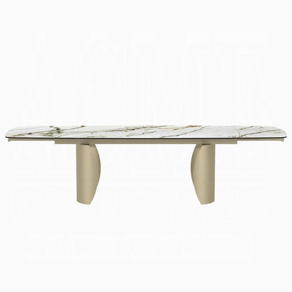 ACME Furniture - Cora Dining Table - Ceramic Top & Golden Champange Finish - DN04295 view 4