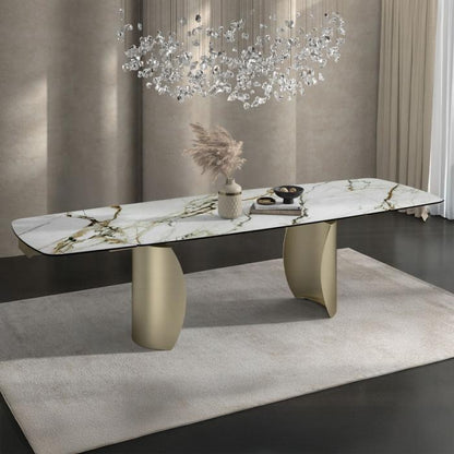 ACME Furniture - Cora Dining Table - Ceramic Top & Golden Champange Finish - DN04295 view 7