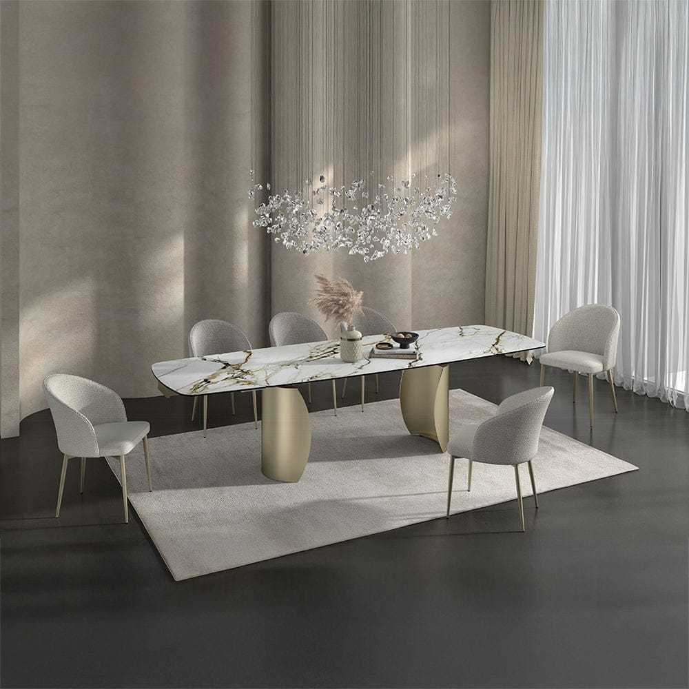 ACME Furniture - Cora Dining Table - Ceramic Top & Golden Champange Finish - DN04295 view 9
