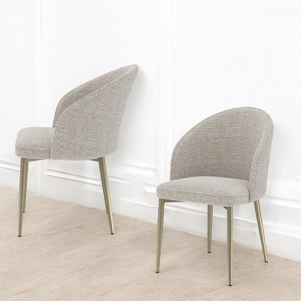 ACME Furniture - Cora Side Chair (Set of 2) - Champange Fabric - DN04296 view 6