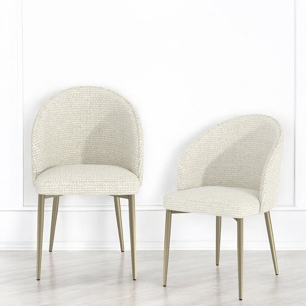 ACME Furniture - Cora Side Chair (Set of 2) - White Fabric - DN04297 view 5