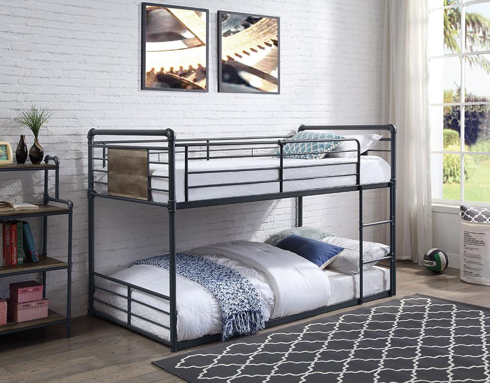 ACME Furniture - Cordelia Bunk Bed (T/T) - Antique Oak, Sandy Black & Dark Bronze Hand-Brushed Finish - 38285 veiw 7
