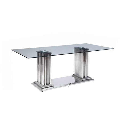 ACME Furniture - Cyrene Dining Table w/Double Pedestal - 62075 view 1
