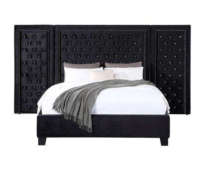 ACME Furniture - Damazy Eastern King Bed - Black Velvet - BD00974EK view 2