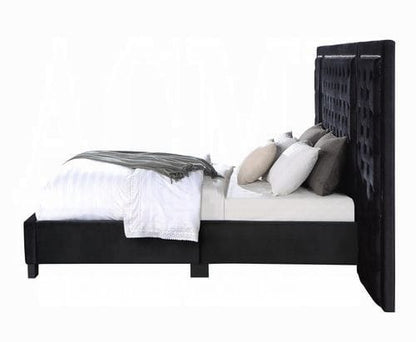 ACME Furniture - Damazy Eastern King Bed - Black Velvet - BD00974EK view 3