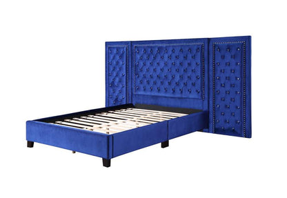 ACME Furniture - Damazy Queen Bed - Blue Velvet - BD00973Q veiw 1