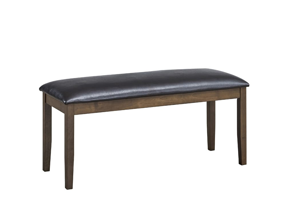 ACME Furniture - Damica - Bench - Brown Synthetic Leather & Walnut  - DN04033 view 1