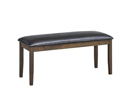 ACME Furniture - Damica - Bench - Brown Synthetic Leather & Walnut  - DN04033 view 1